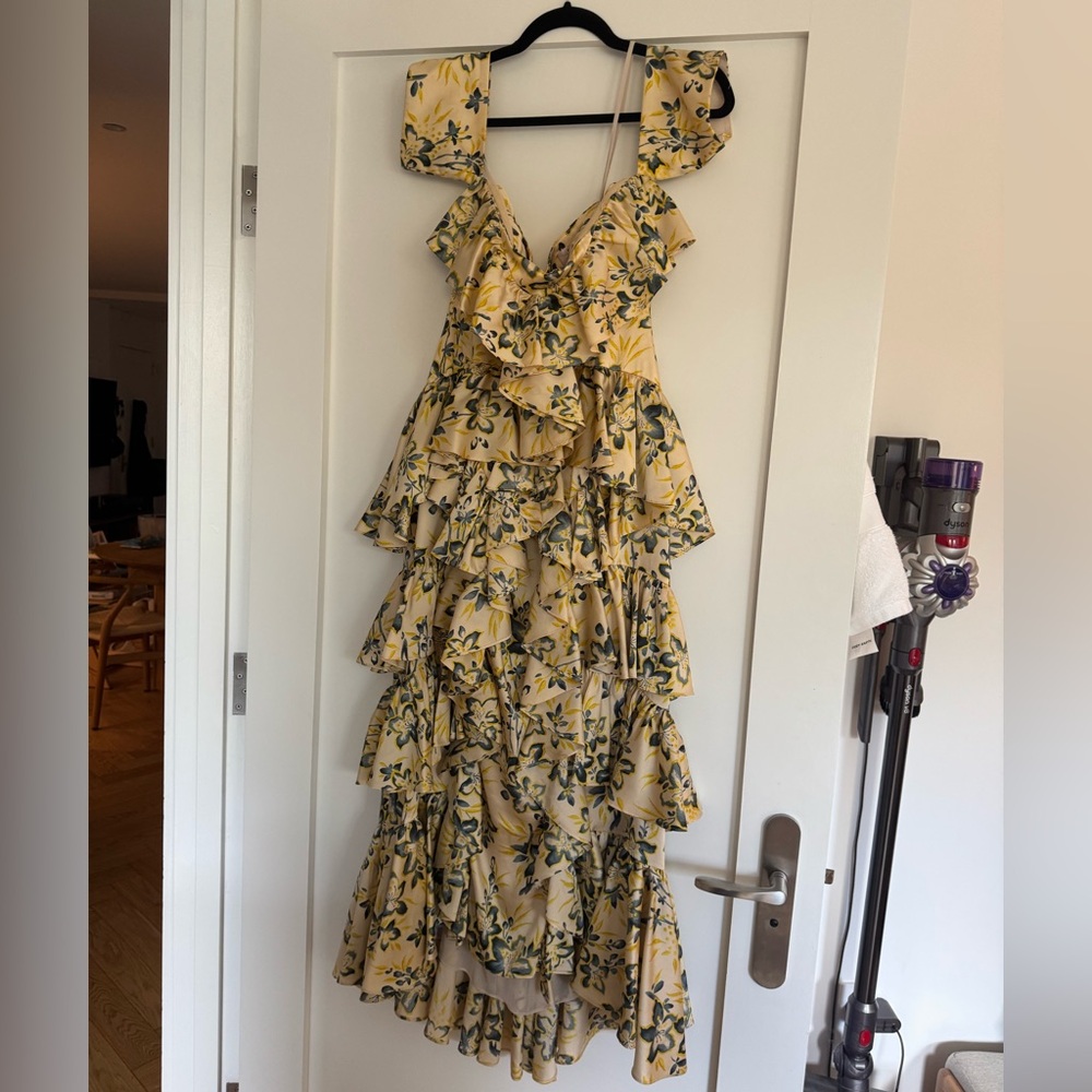 Cinq à Sept Elanora Yellow Floral Dress